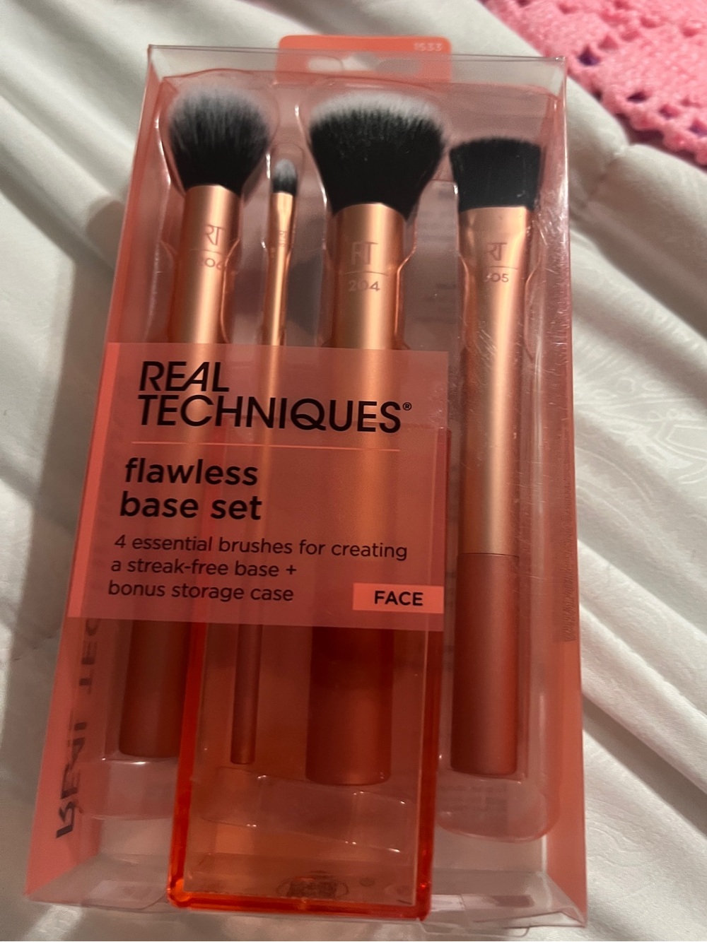Real Techniques Rose Gold Face Brush Set with Case